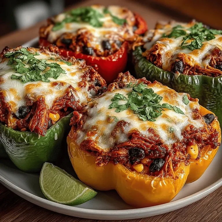 In the realm of comfort food, few dishes bring together flavor, nutrition, and eye-catching presentation quite like Cheesy BBQ Chicken Stuffed Peppers. This delightful recipe marries the smoky sweetness of barbecue sauce with the hearty goodness of chicken, black beans, and cheese, all nestled within vibrant bell peppers. These stuffed peppers are not just a feast for the palate; they are also a feast for the eyes, making them an ideal centerpiece for both weeknight dinners and festive gatherings.