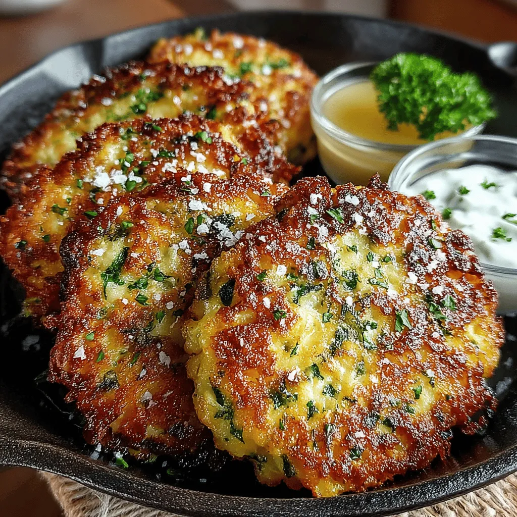Zucchini fritters are a delightful dish that combines the mild flavor of zucchini with a crispy, golden exterior that is simply irresistible. As a versatile culinary option, these fritters can be enjoyed as appetizers, snacks, or even as a side dish to complement a variety of main courses. Their appeal lies not only in their taste but also in their adaptability; they can be served warm or at room temperature and pair beautifully with dips like tzatziki or a simple yogurt sauce, making them a favorite at gatherings and parties.