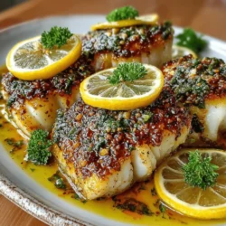 Zesty Lemon Garlic Butter Cod Fillets