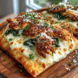 Creamy Chicken Alfredo Flatbread Recipe