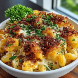 Cheesy Delight Baked Mac & Cheese with Crunchy Topping