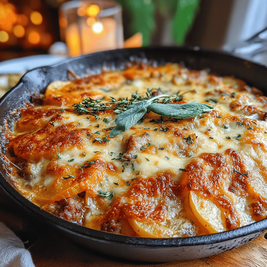Autumn brings with it a bounty of flavors that are warm, comforting, and utterly satisfying. One dish that beautifully captures the essence of the season is the Skillet Cheesy Apple & Sage Sausage Gratin. This delightful combination marries savory and sweet, bringing together succulent sausage, crisp apples, and fragrant sage in a bubbling, cheesy masterpiece. Perfect for family gatherings or a cozy weeknight dinner, this gratin not only showcases the comforting qualities of classic comfort food but also highlights the wonderful ingredients of fall.
