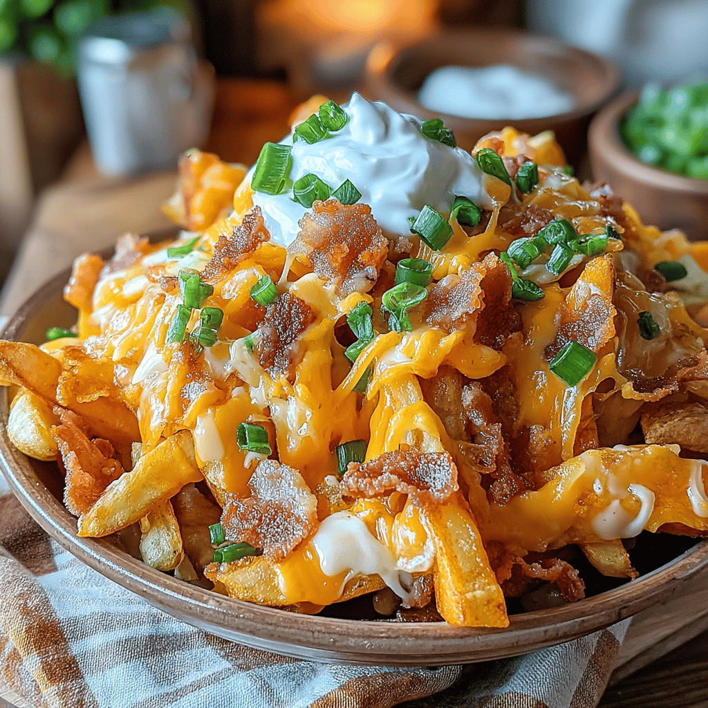 Get ready to elevate your game day snacking experience with these Super Crispy Air Fryer Loaded Game Day Fries! Whether you're cheering for your favorite team or hosting a casual get-together with friends, these fries are the ultimate crowd-pleaser. Crisped to perfection in the air fryer, they're not only delicious but also a healthier option compared to traditional frying methods.